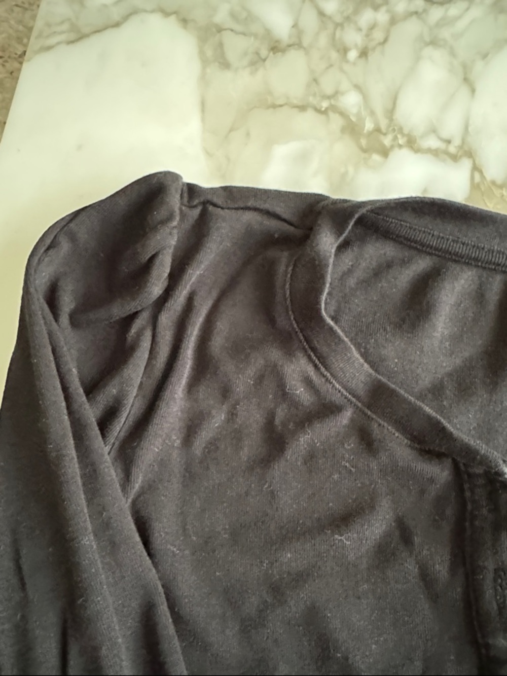 GAP Maternity Black Long Sleeve Henley Top - Picture 5 of 7